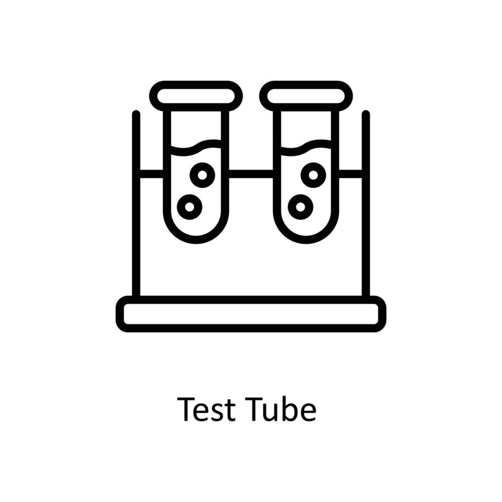 prueba tubo vector contorno iconos sencillo valores ilustración valores