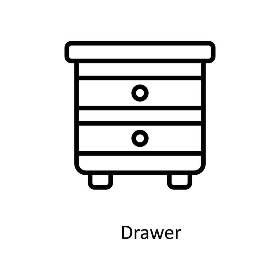 Drawer Vector   outline Icons. Simple stock illustration stock