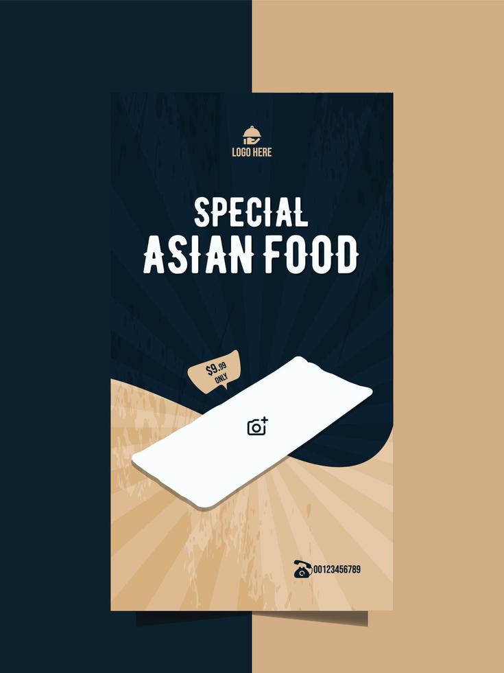 special food menu poster template vector