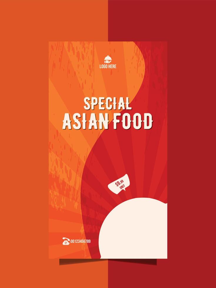 restaurant food menu poster or special food banner ads design vector