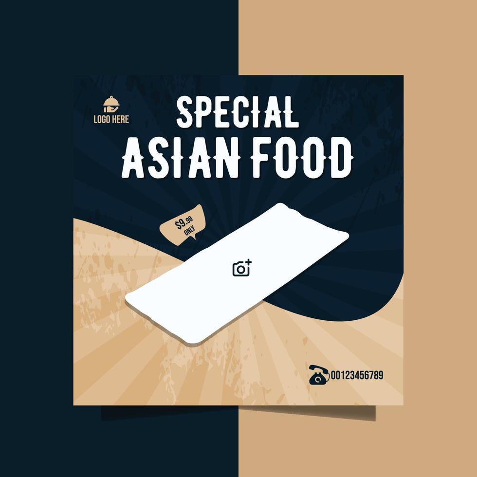 special food flyer template design vector