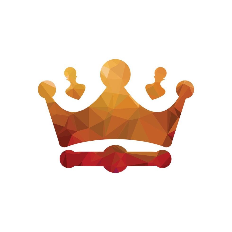 Crown icon vector logo design template. King logo design template.