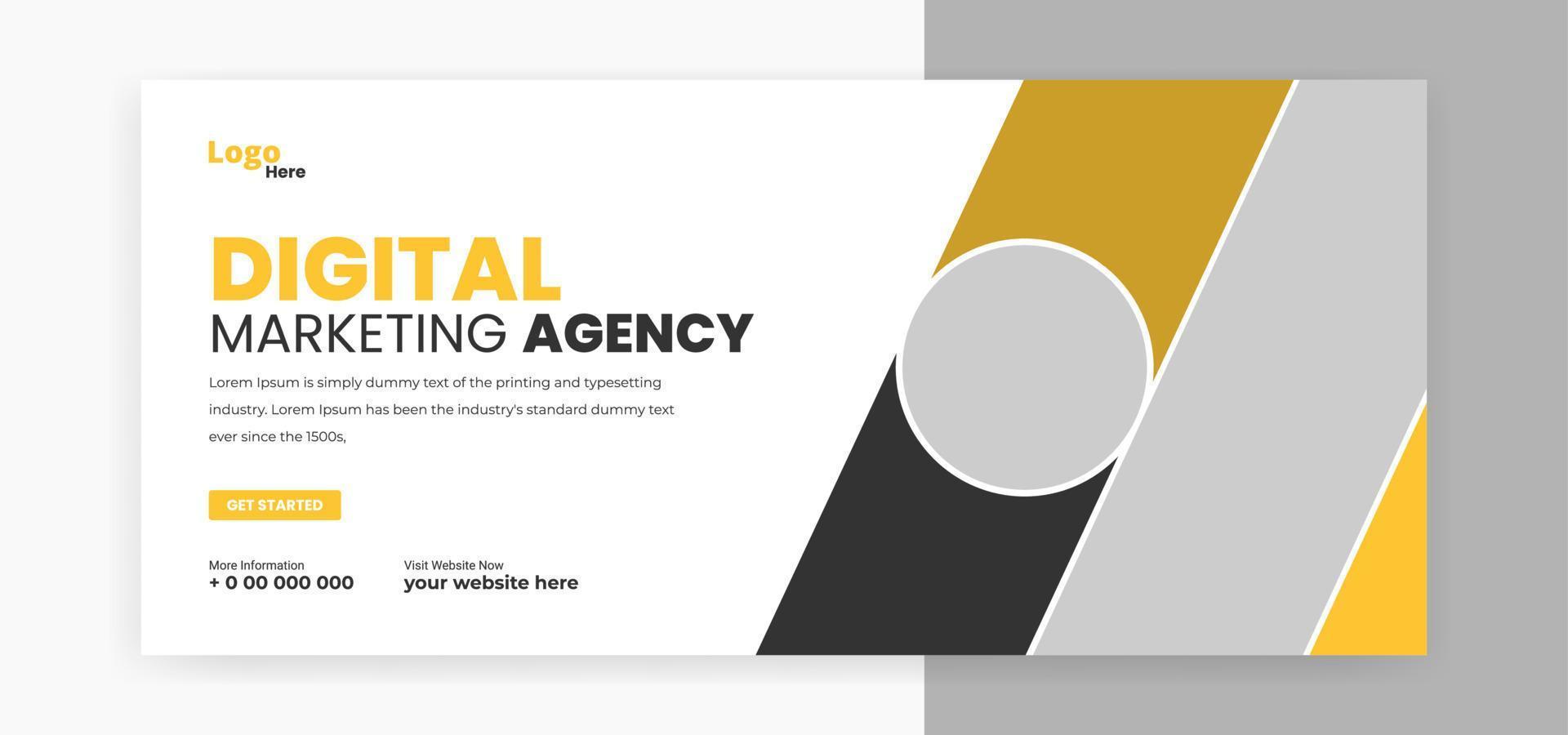 digital marketing social media cover banner web banner template design vector