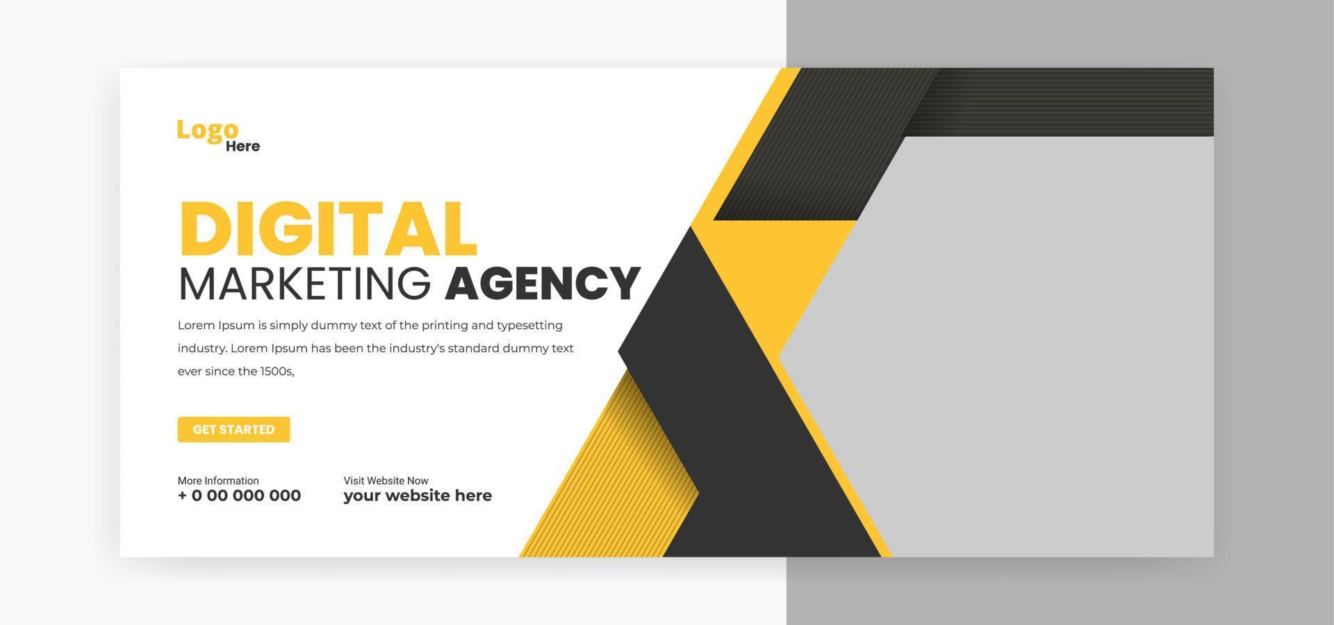 digital marketing social media cover banner web banner template design vector