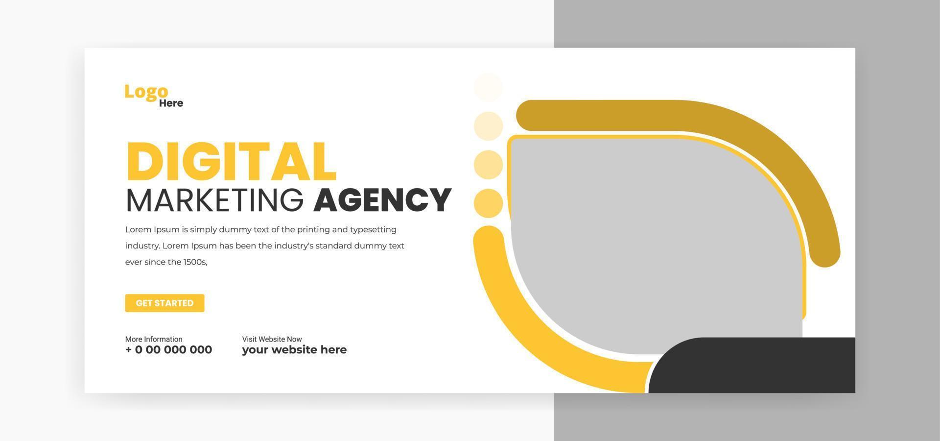 digital marketing social media cover banner web banner template design vector