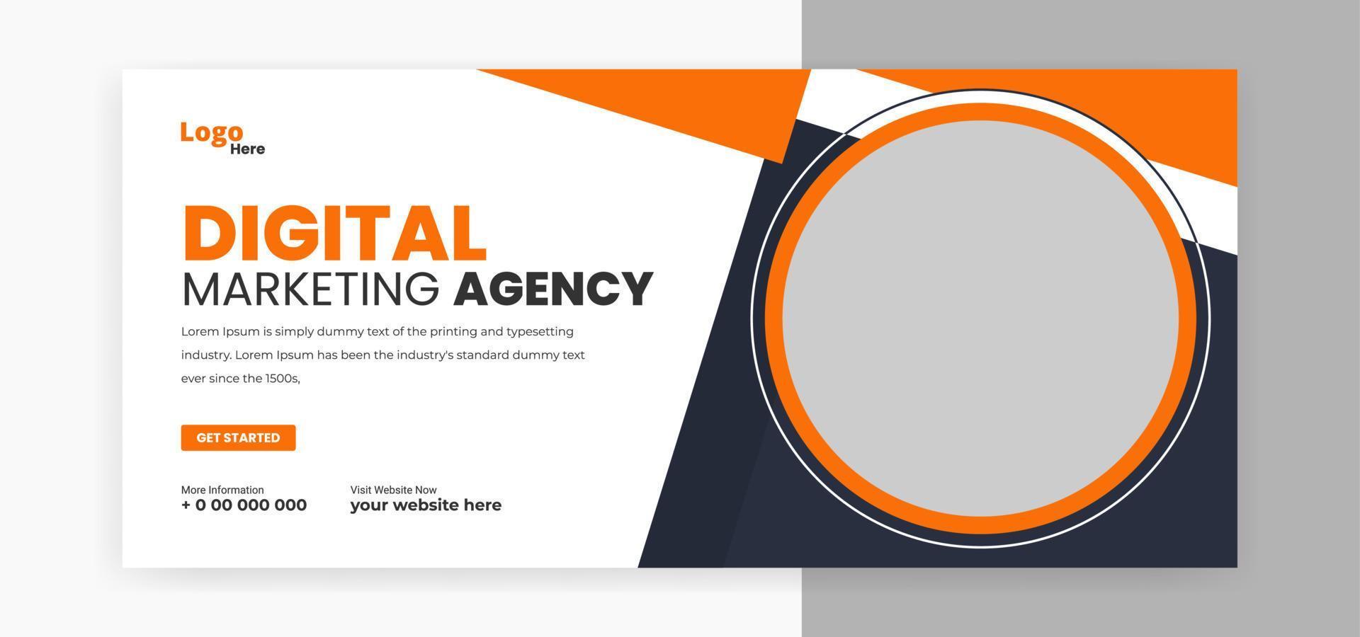 digital marketing social media cover banner web banner template design vector