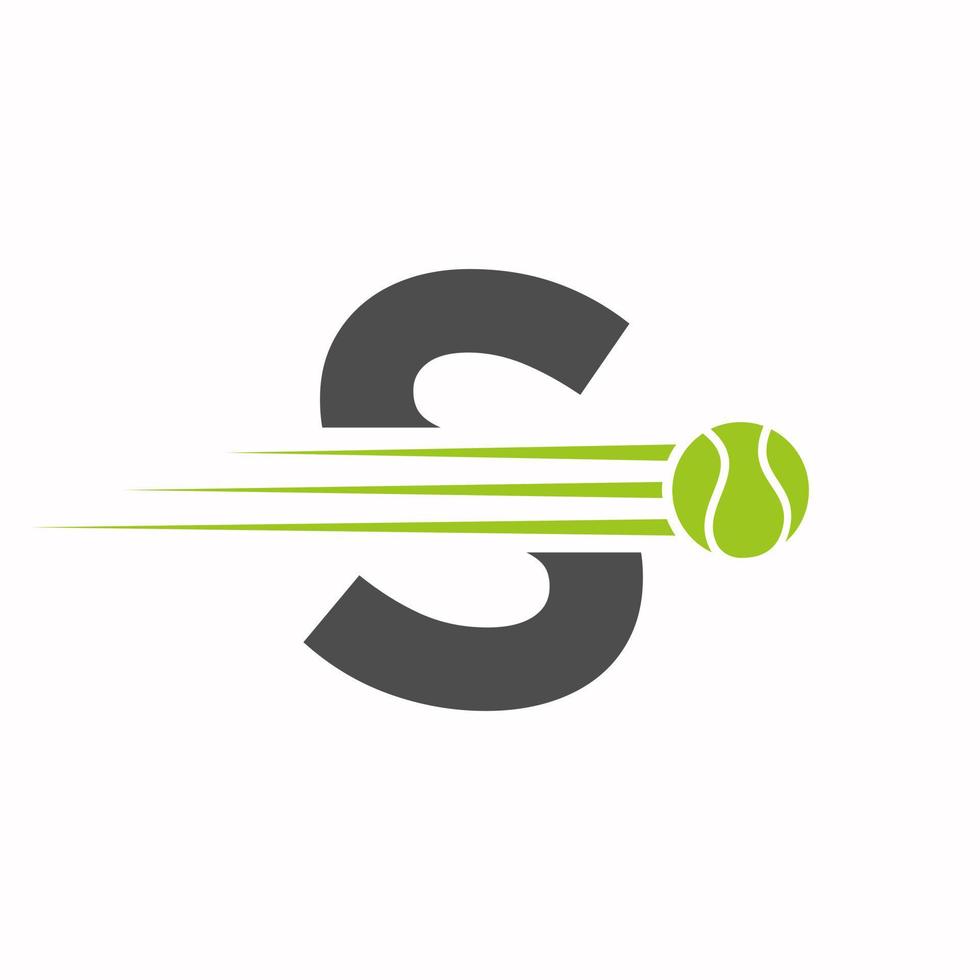 inicial letra s tenis logo. tenis Deportes logotipo símbolo modelo vector