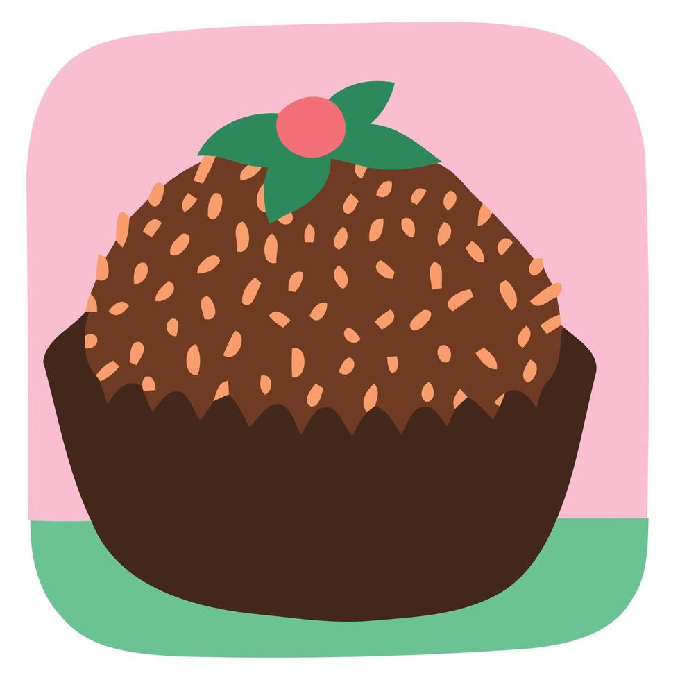 brasileño chocolate caramelo llamado brigadeiro vector