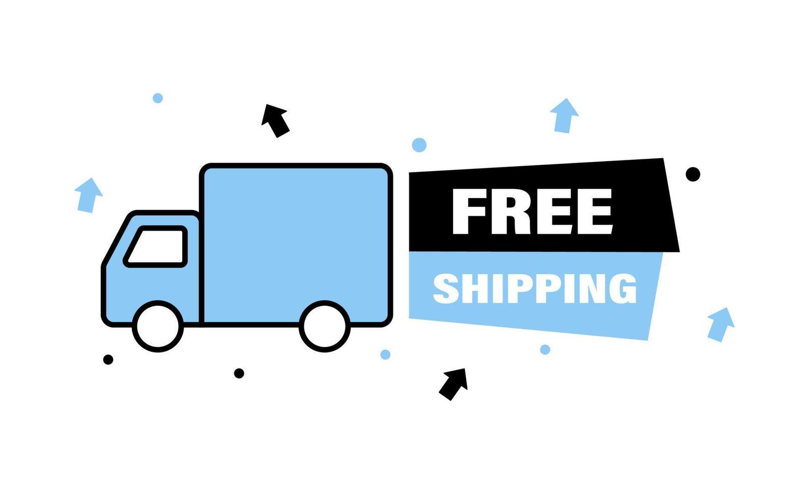 Free shipping delivery service badge. Fast time delivery order . Quick shipping delivery icon vector