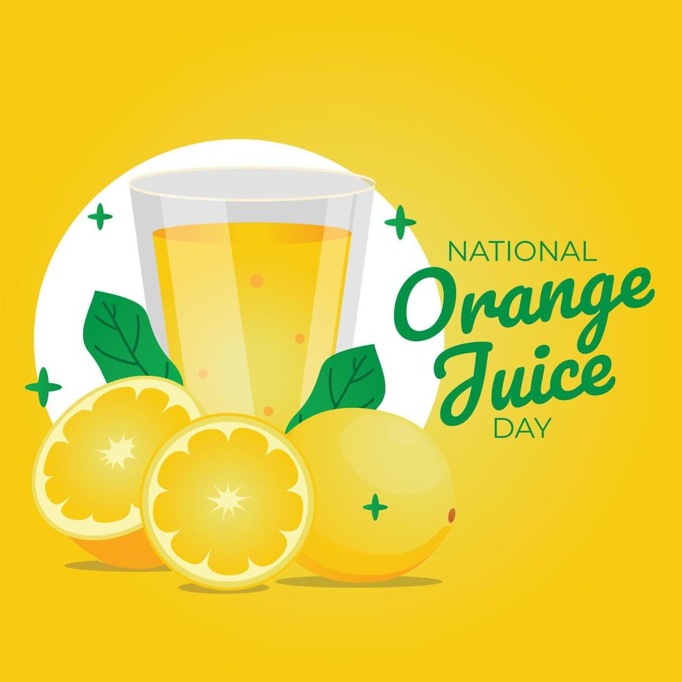 vector graphic of national orange juice day good for national orange