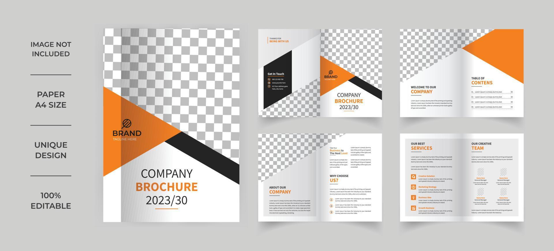 Business company profile brochure template vector
