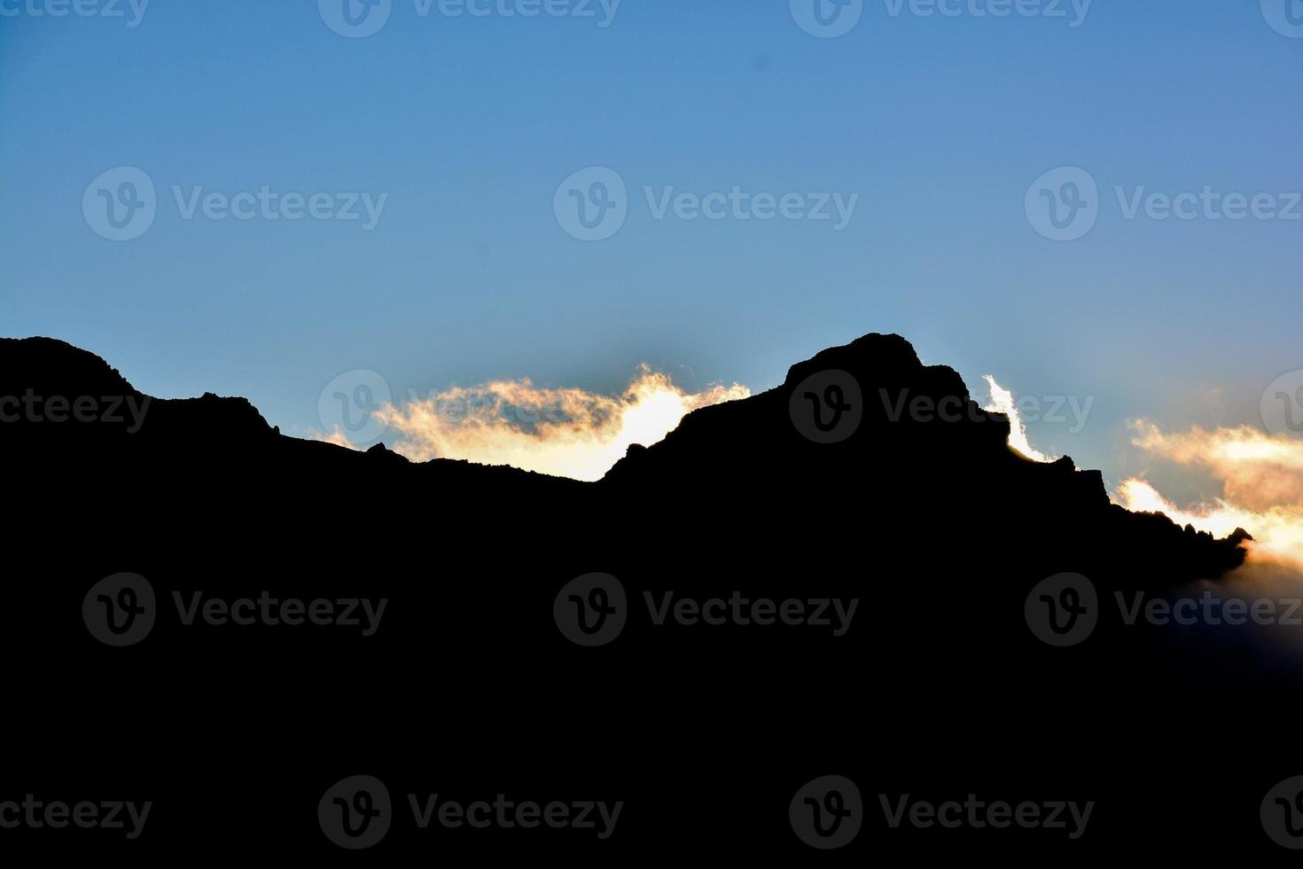 A mountain silhouette photo