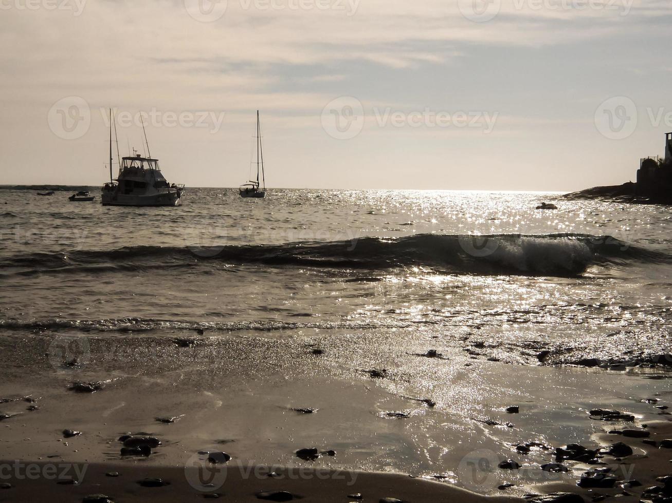 Sunset over the sea photo