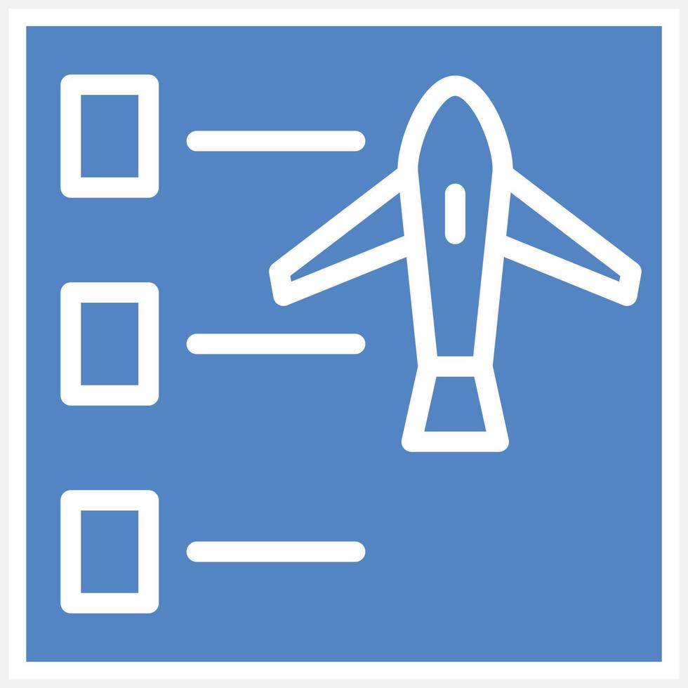 Flight Checklist Vector Icon Design