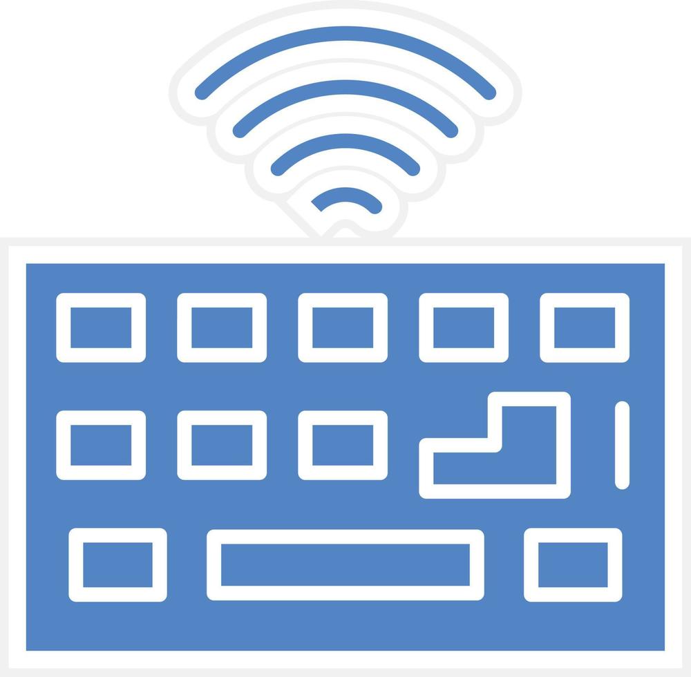 Wireless Keyboard Vector Icon Design