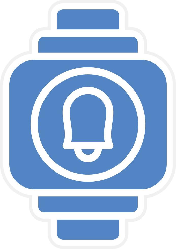 Smartwatch Alarm Vector Icon Design