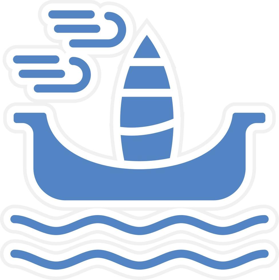 diseño de icono de vector de windsurf