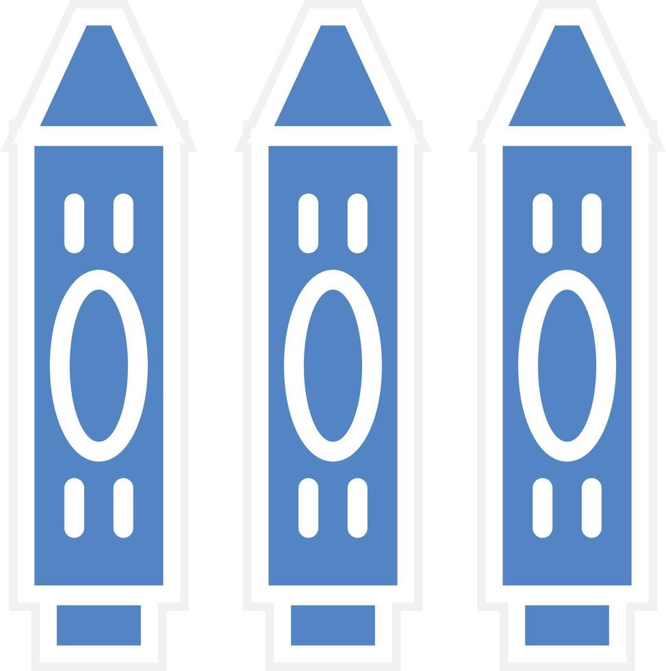 Pencil Crayon Vector Icon Design