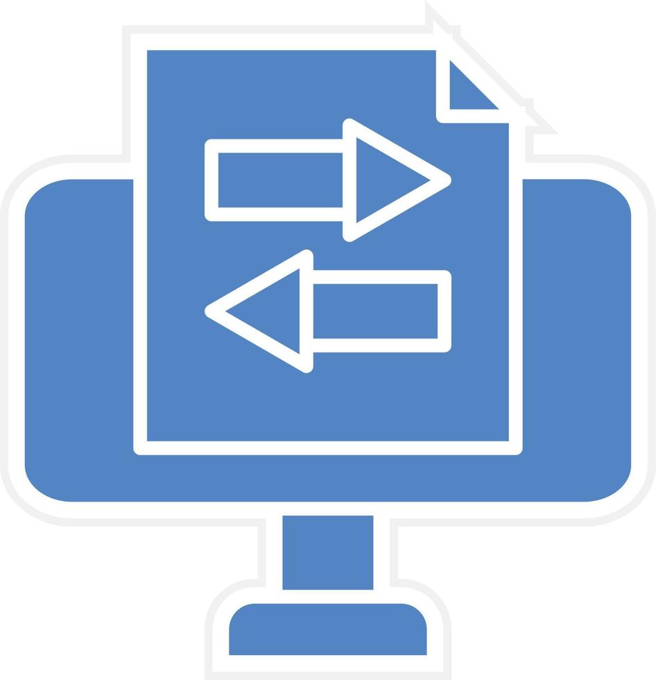 Online File Transfer Vector Icon Design
