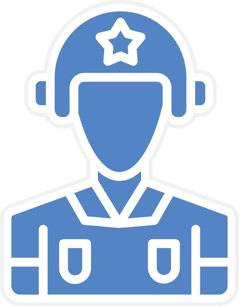Army Pilot Vector Icon Design