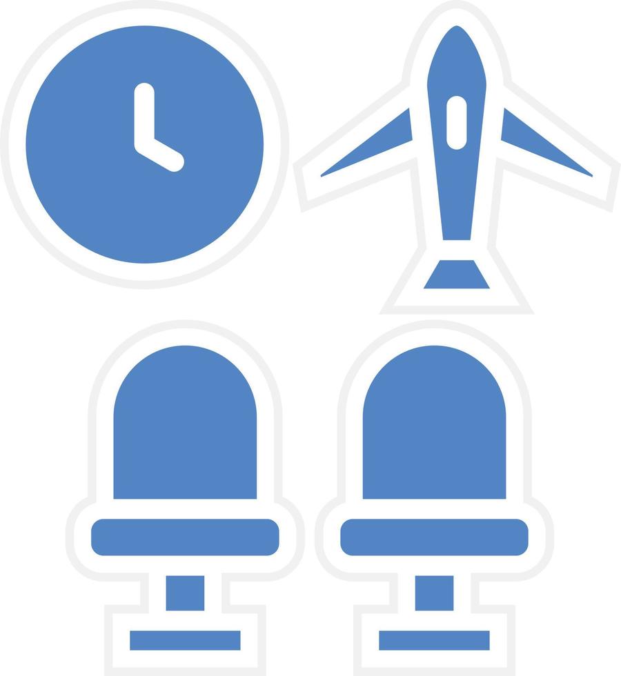 Airport Waiting Room Vector Icon Design