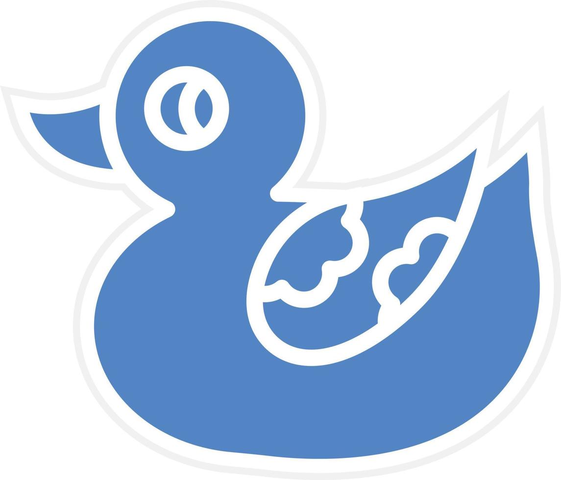 Duck Toy Vector Icon Design