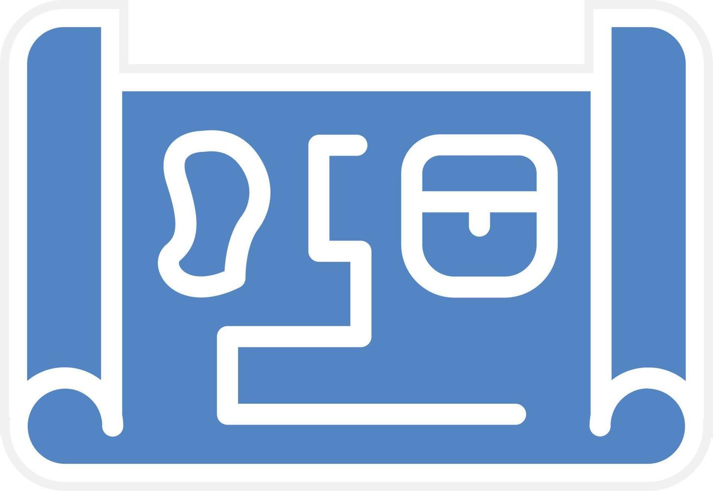 Treasure Map Vector Icon Design