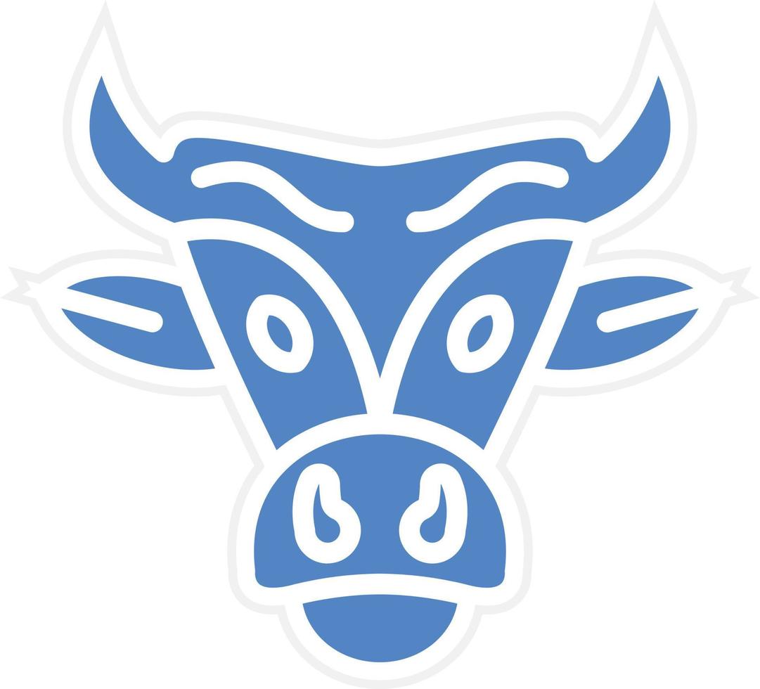 diseño de icono de vector de cráneo de toro