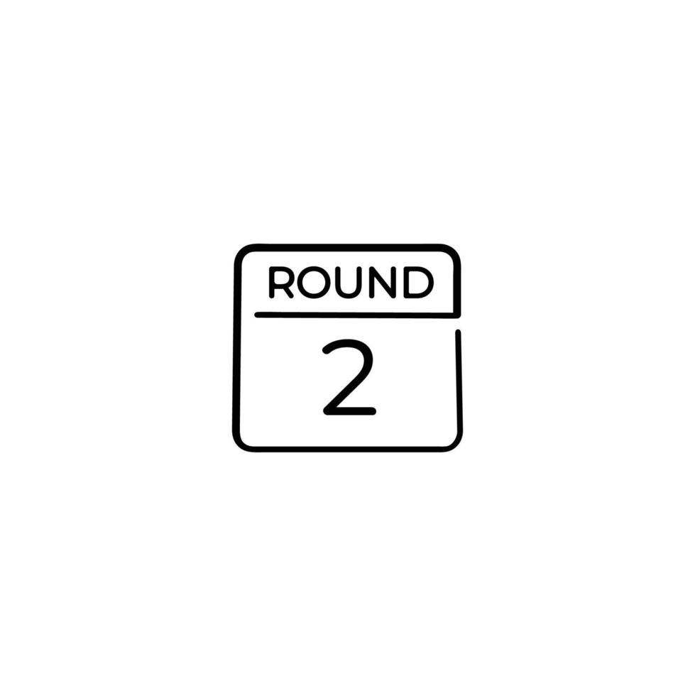 Boxing Round Line Style Icon Design vector