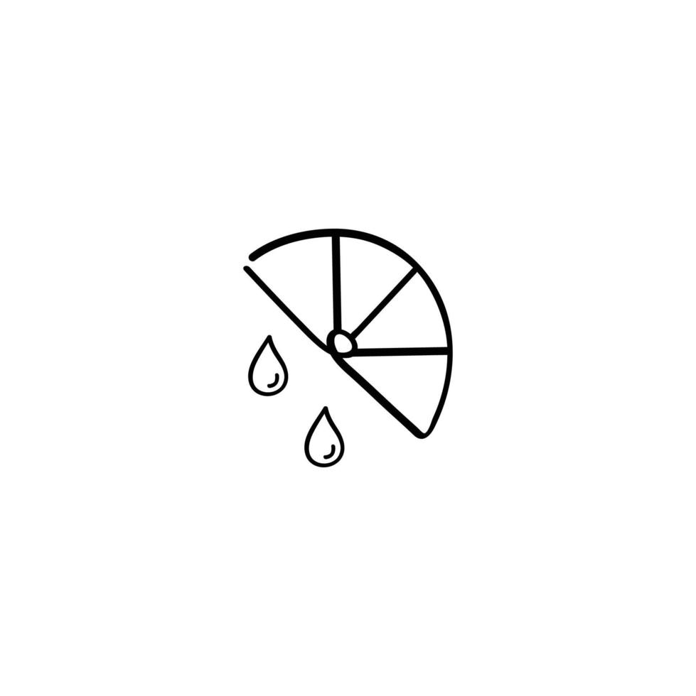 Slice Lemon Line Style Icon Design vector