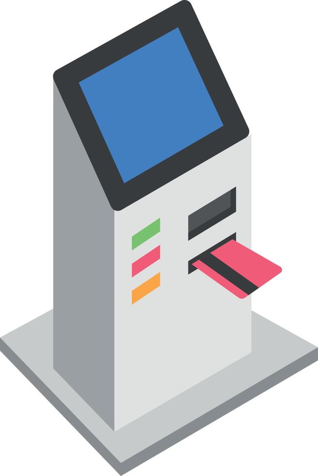 ilustración vectorial atm en un fondo. símbolos de calidad premium. iconos vectoriales para concepto y diseño gráfico. vector