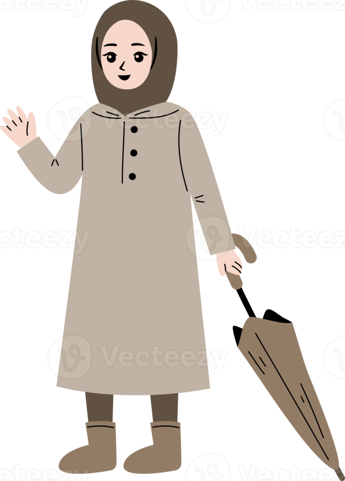 Menschen tragen Regenjacke Illustration png