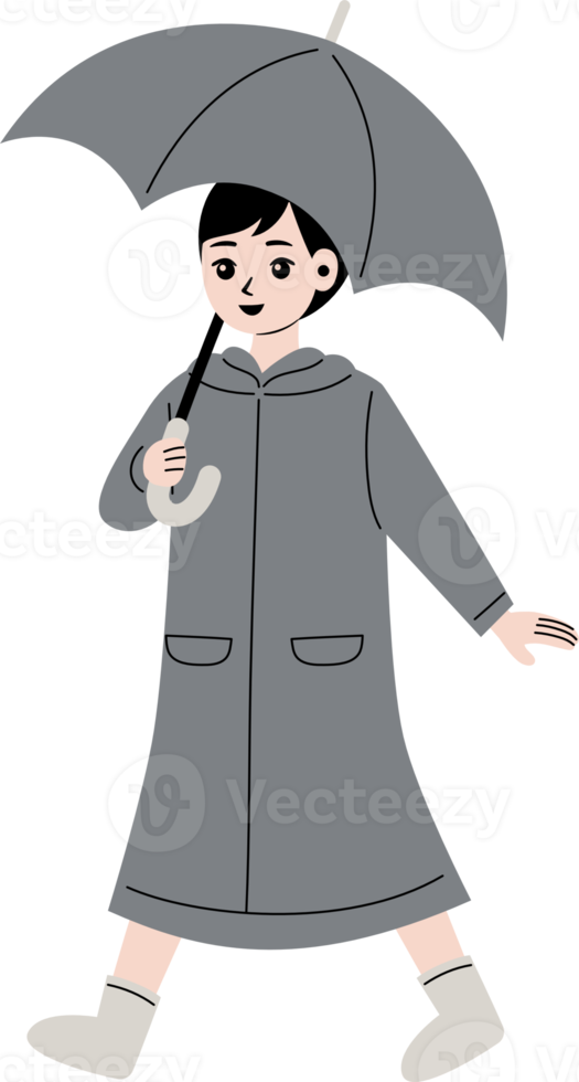 Menschen tragen Regenjacke Illustration png