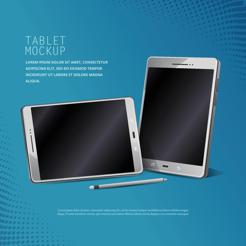 3d Silver Tab Mockup vector
