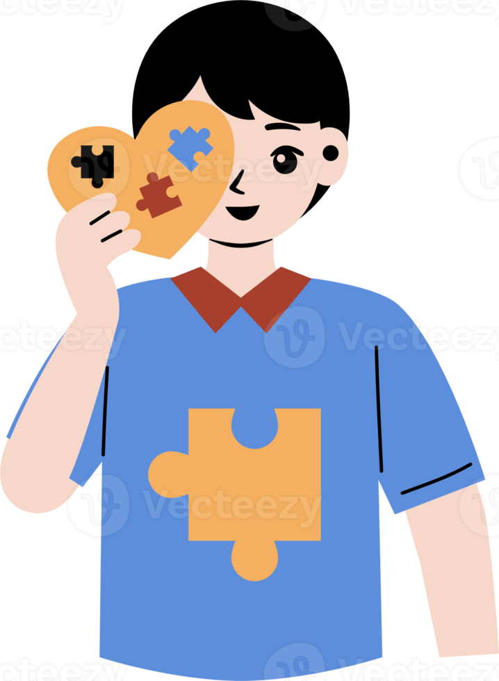 autism kid illustration png