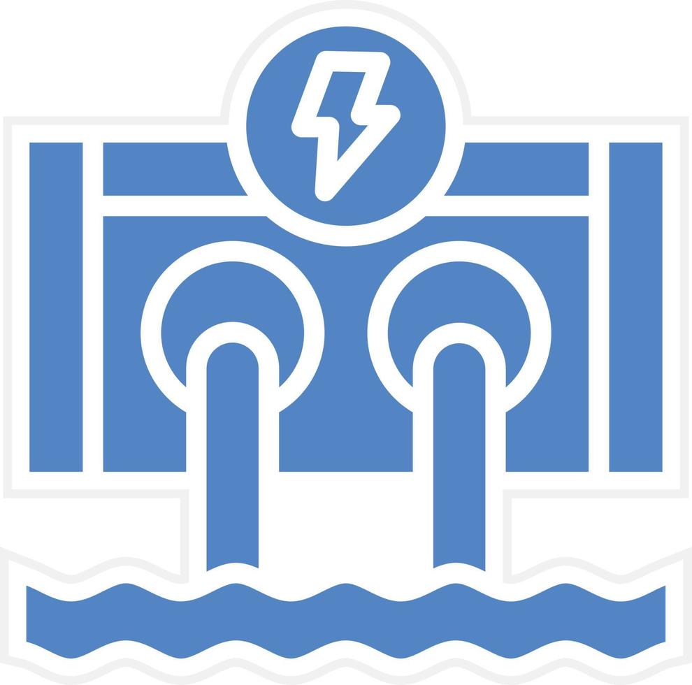 diseño de icono de vector de energía hidroeléctrica