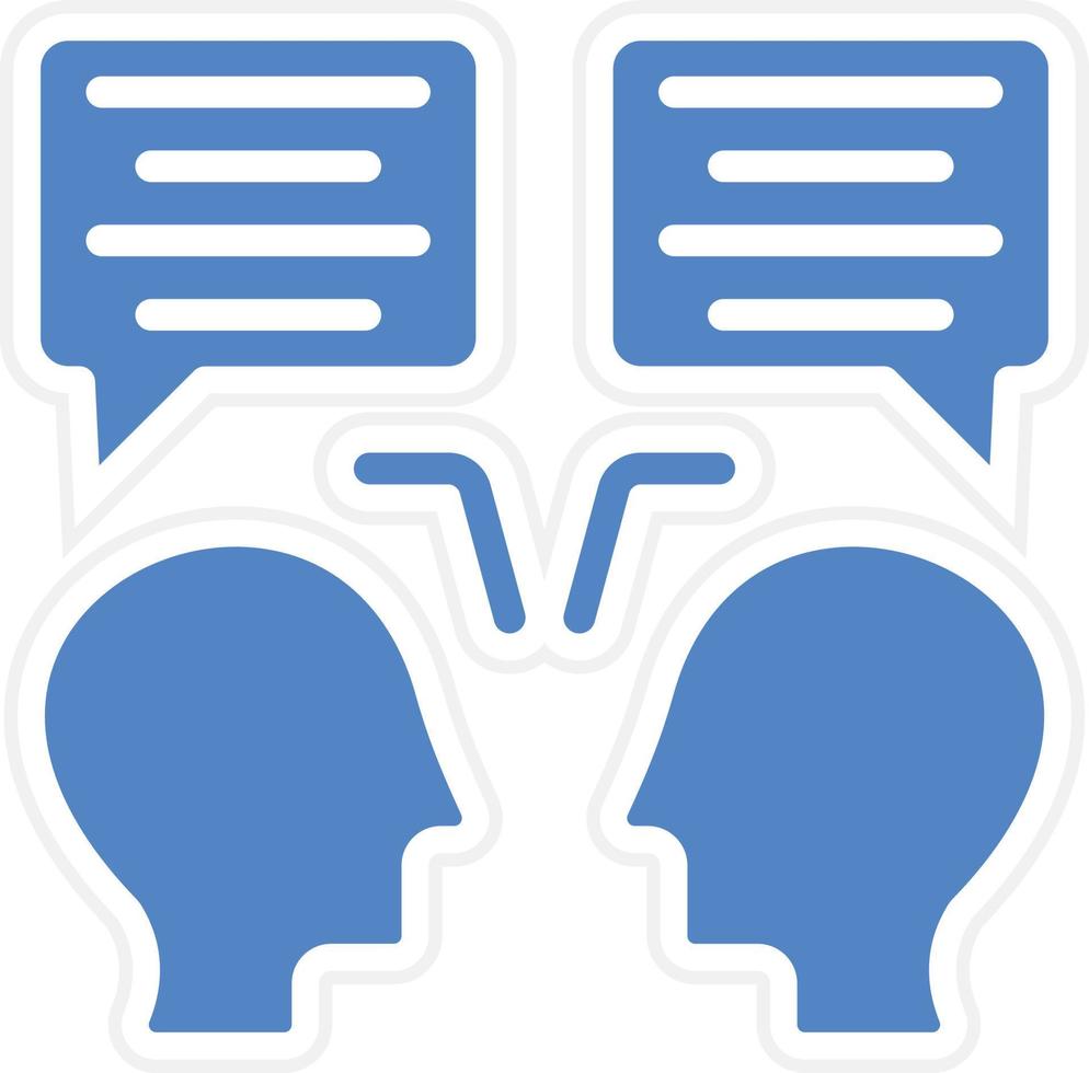 Face to Face Talk Vector Icon Design