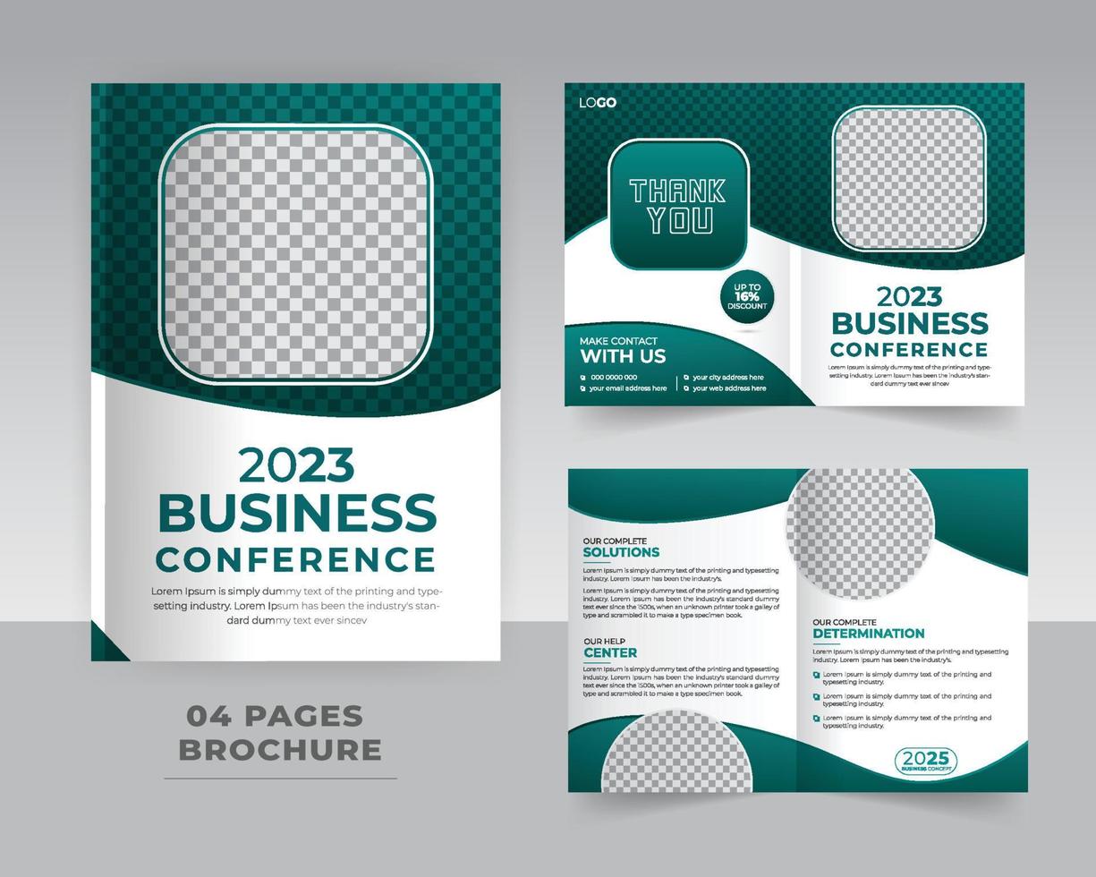 4 Page Business Or Corporate Brochure Template Design vector