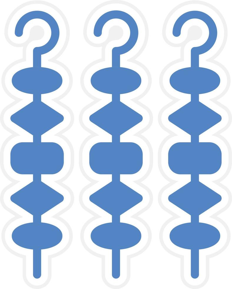 Shish Kebab Vector Icon Design