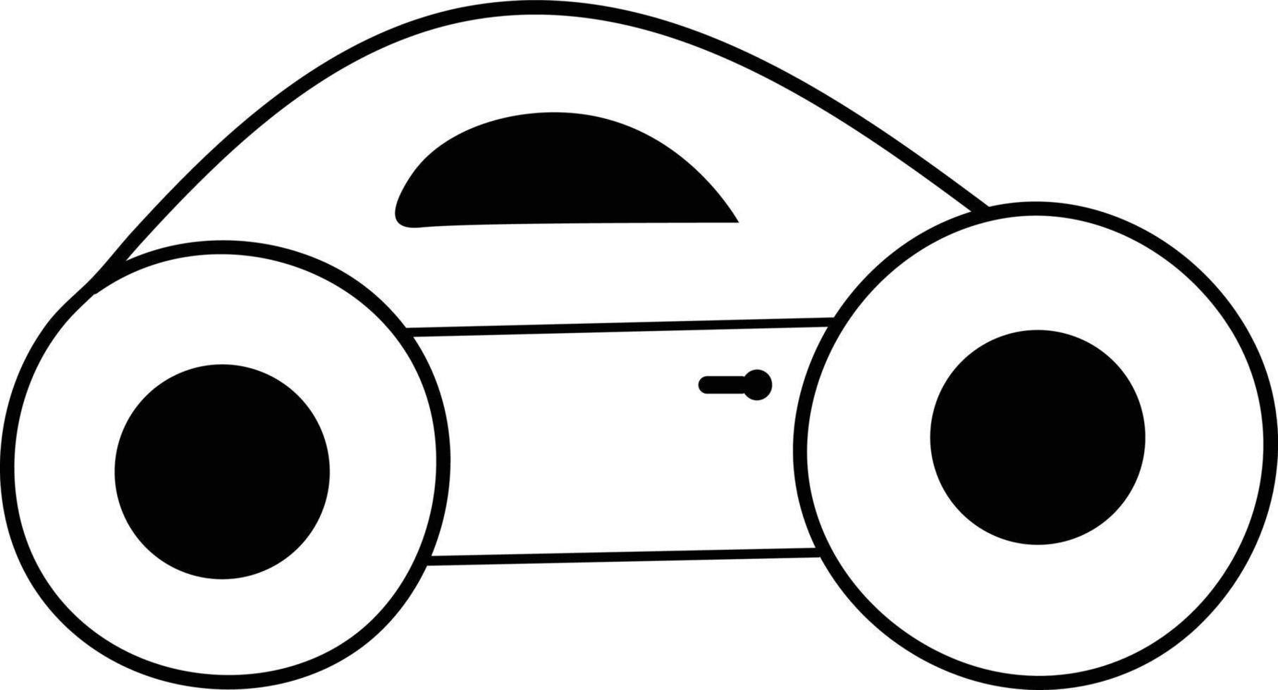 car icon over white background, line and fill style, vector illustration