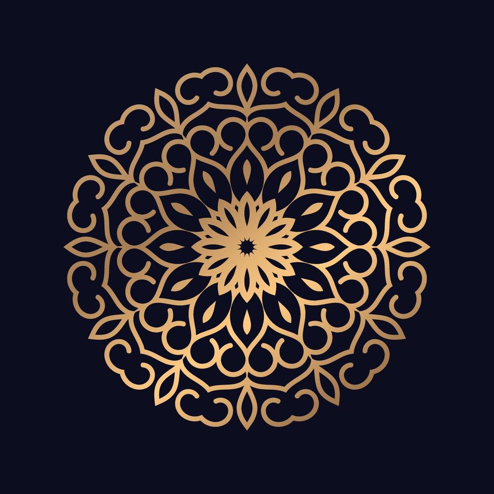 Ethnic Floral Round Ornament. Oriental Pattern mandala design background vector