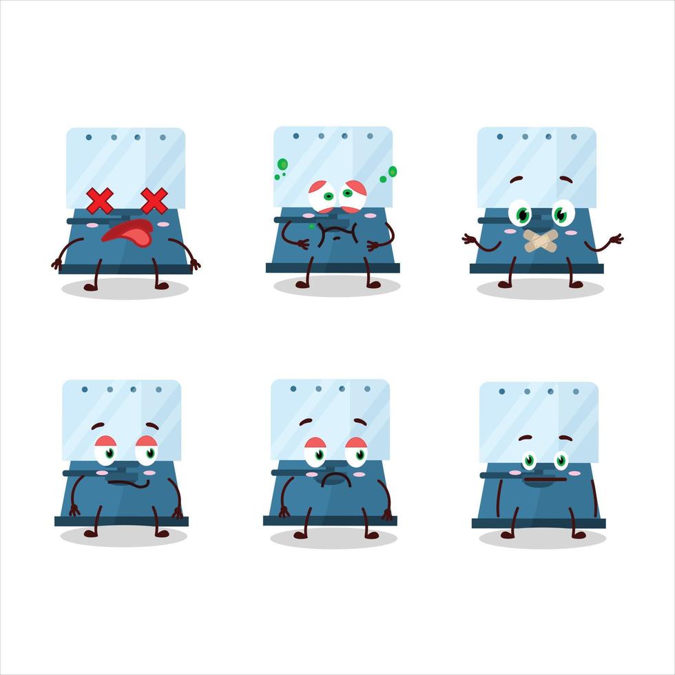 Automatic espresso coffee cartoon character with nope expression vector