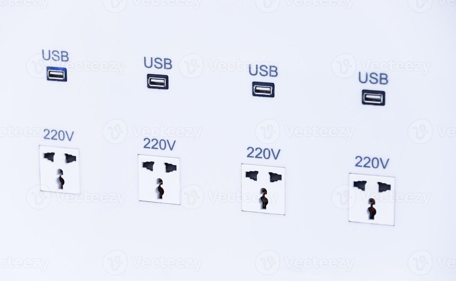 plug socket with built in USB charger photo