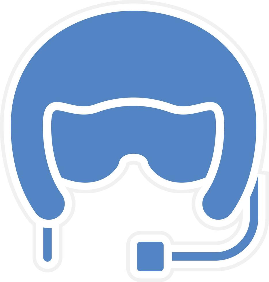 Pilot Helmet Vector Icon Design