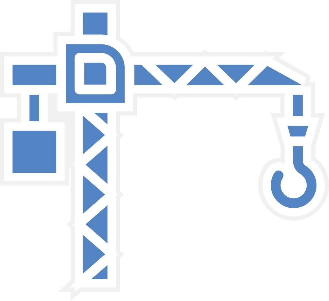 Tower Crane Vector Icon Design