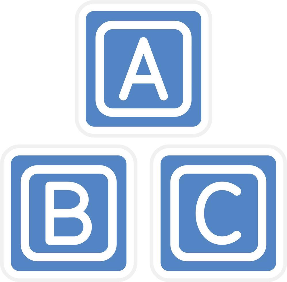 ABC Blocks Vector Icon Design