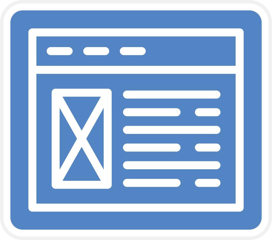 Website Layout Vector Icon Design