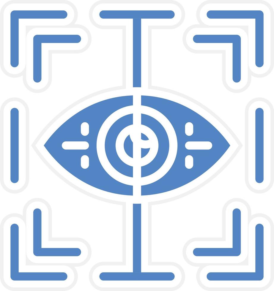 ojo escáner vector icono diseño