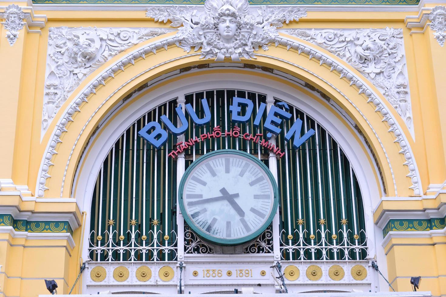 HO CHI MINH CITY, VIETNAM - DEC 11, 2016-Interior of Saigon center post office which have over 130 years history on December 11, 2016. Ho Chi Minh is the biggest city in Southern of Vietnam photo