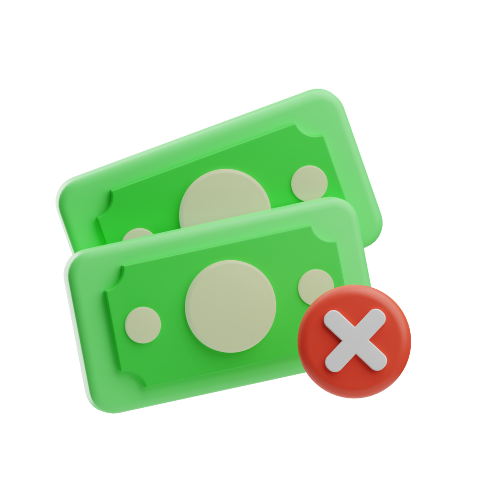 Money Corruption money error 3d Illustration png